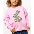 thumbnail image 3 of Ink-Printed Camo Bunny Easter Sweatshirt for Women Teens Girls Spring Pullover Pink Sweatshirt 5-6, 3 of 8