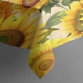 thumbnail image 3 of Beige Sunflower Handwriting Pattern Rectangle Tablecloth 60"x84",Waterproof Polyester Rectangle Table Cloth, Wipeable Spillproof Polyester Tablecloth for Dining, Camping, Indoor and Outdoor, 3 of 5