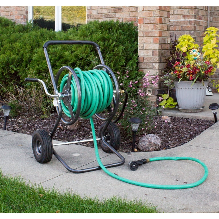 Backyard Expressions Commercial Two Wheel Hose Reel Cart - Heavy