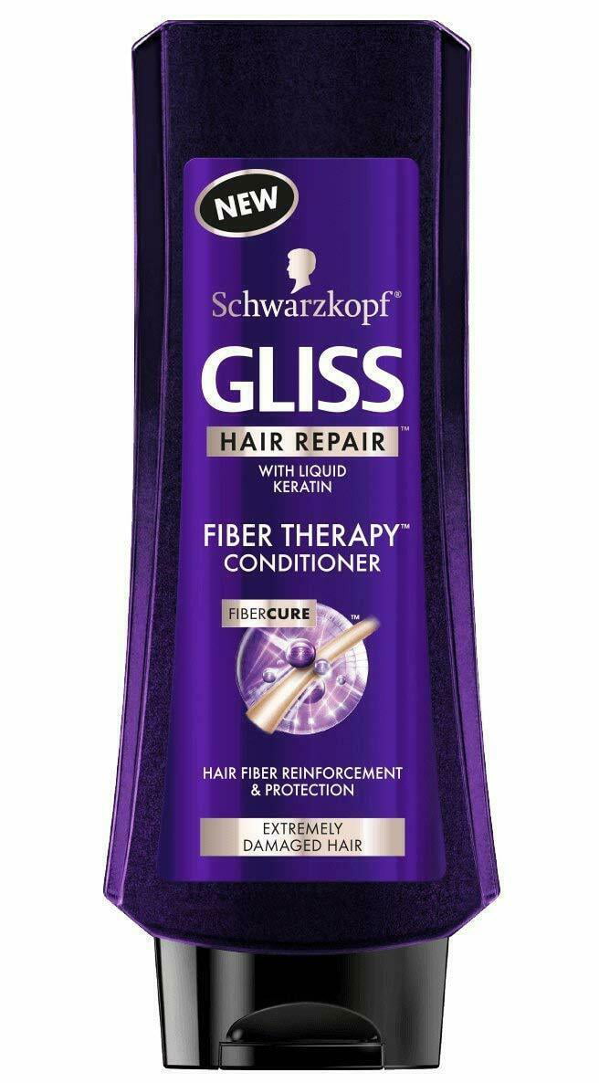 Schwarzkopf GLISS Hair Repair Shampoo and Conditioner - Fiber Therapy For Extremely Damaged Hair Keratin oz -