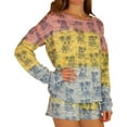 thumbnail image 2 of P.J. Salvage Womens Palm Trees Pajama Sweater, Multicoloured, Small, 2 of 5