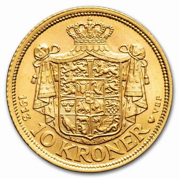 Denmark Gold 10 Kroner (Random) Avg Circ