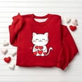thumbnail image 2 of Cute Sweatshirts for Women Heart Graphic Long Sleeve Love Tee Shirts Y2K Casual Crewneck Drop Shoulder Holiday Pullover Streetwear Trendy Outfits, 2 of 6