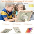 thumbnail image 5 of iPad mini 5 Case / iPad mini 4 Kids Case with Built-in Screen Protector, 3-Layer Full Protection Heavy Rugged Shockproof Case 360 Rotating Stand Cover with Adjustable Shoulder Strap,Rosegold, 5 of 7