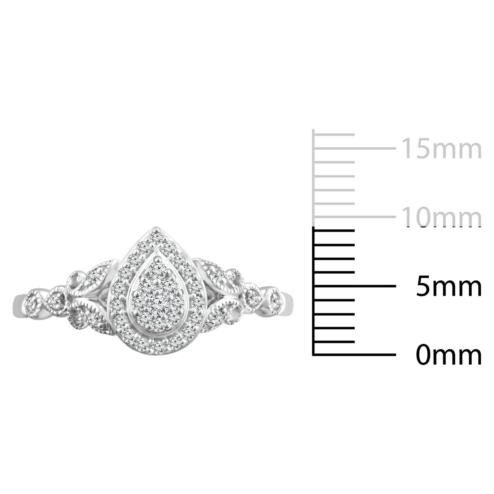 Color of Love 1/5 Carat T.W. Diamond Promise Ring in 10K White Gold (I-J,I3)