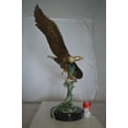 thumbnail image 4 of Nifao Eagle Flying With His Pray Bronze Statue – Home Decor Sculpture, 32"L x 15"W x 33"H, 4 of 10