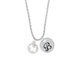 thumbnail image 2 of Delight Jewelry Silvertone Scottie Dog Silhouette Silvertone Script Initial Disc - B - Charm Necklace, 20"+3", 2 of 4