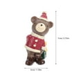 thumbnail image 3 of Tabletop Resin Christmas Decor Lovely Small Xmas Models Cartoon Bear Christmas Ornament, 3 of 6