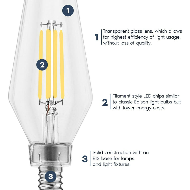 LED G45 Light Bulb E14 3,5W vertical filament