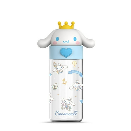 Roffatide Kawii Cartoon Cinnamoroll Leakproof Tritan Water Bottle for Women's, Purple, 500M, No straw