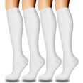 thumbnail image 1 of 4 Pairs Copper Compression Socks for Women & Men Circulation 15-20 mmHg,Best Support for Nurses Running, 1 of 5