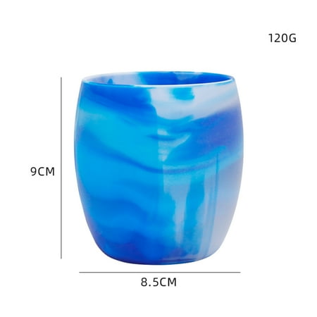 

Silicone Ice Cup Multipurpose Ice Cubes Tray Stencil Reusable Cold Drink Cup Blue White