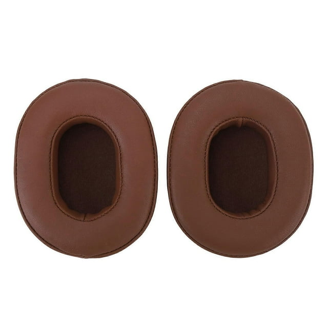 Coussinets d'oreille en cuir de mouton pour casque ATH MSR7 M50xM50xBT M50RD M40X M30x M20x SX1, marron