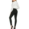 thumbnail image 4 of SAYFUT Women's Chiffon Blouse Long Sleeve Shirts Tops Bow Tied Neck Office Work Casual Slim Fit Shirt,Size M-3XL, 4 of 7