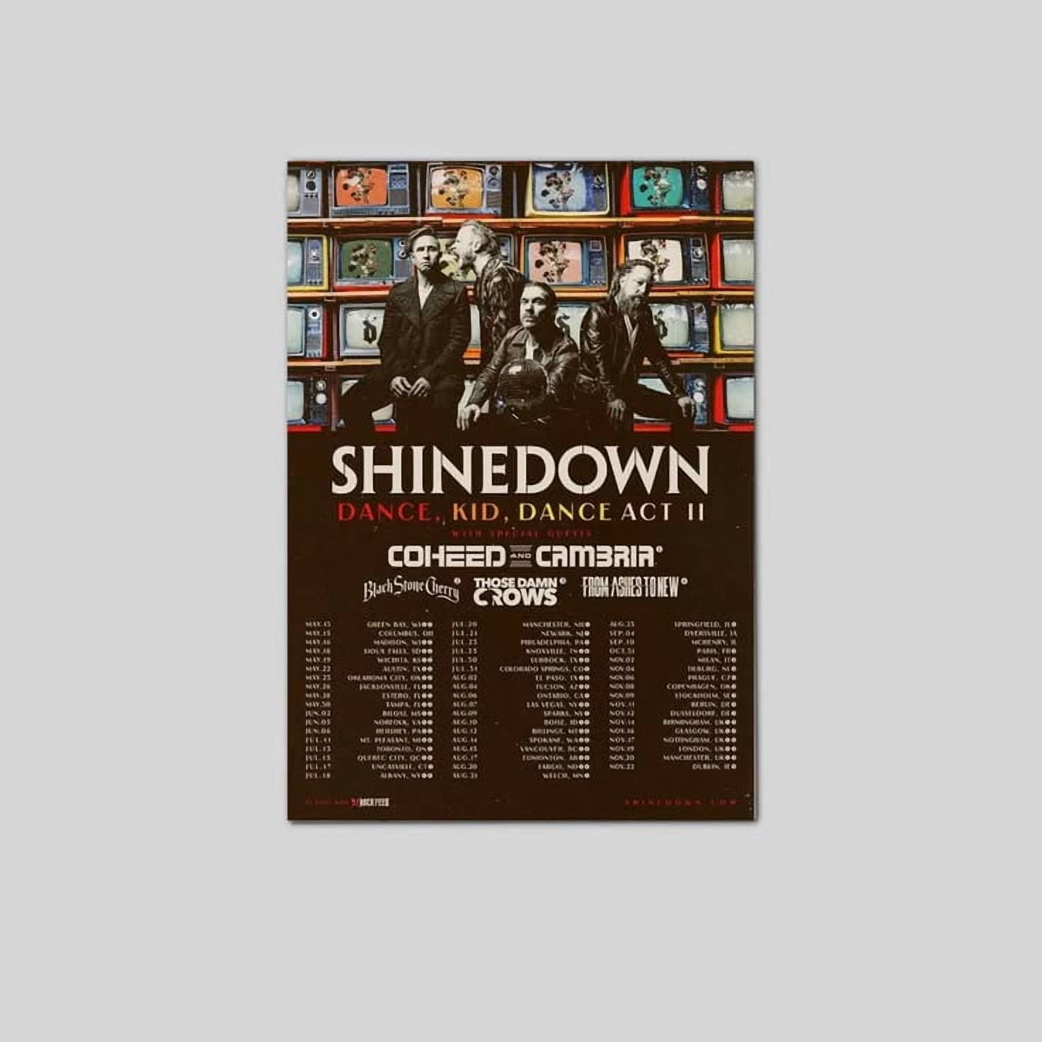 Shinedown 2026 World Tour Schedule Poster Size 24''x36'' The Golden Shop