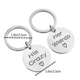 thumbnail image 2 of 2pcs Valentine's Day Key Chains Creative Stainless Steel Key Rings Bag Pendants, 2 of 8