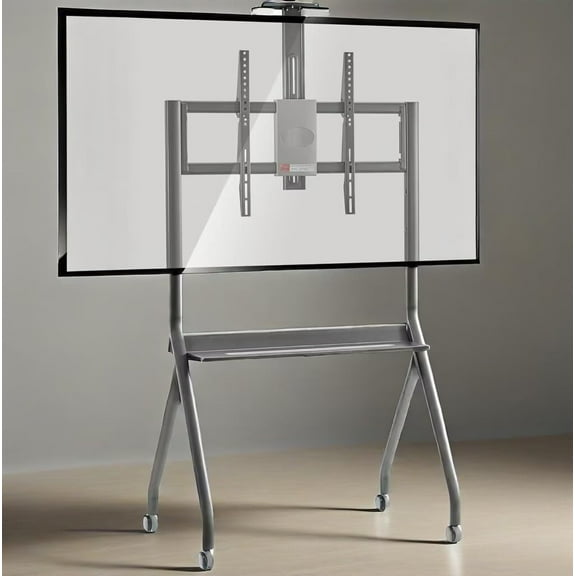 OmninexHub Mobile TV Cart Rolling TV Stand with Adjustable Shelf up To 75" TVs up To 176 Lbs for Living Room And Office