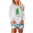 thumbnail image 1 of Birdeem Women's Round- Neck Christmas Printing Recreational Long Sleeve Tops, 1 of 1