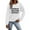 White, variant on Sweatshirt for Women Casual Long Sleeve Crewneck Letter Printed Loose Womens Tops,Dark Gray,L