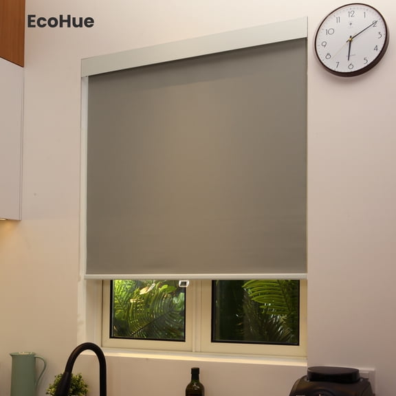 EcoHue Roller Blinds for Windows,Blackout Roller Shade for Indoor Bedroom, Cordless Roller Shade Shades with UV Protection for Home,Gray 36'' x 72''