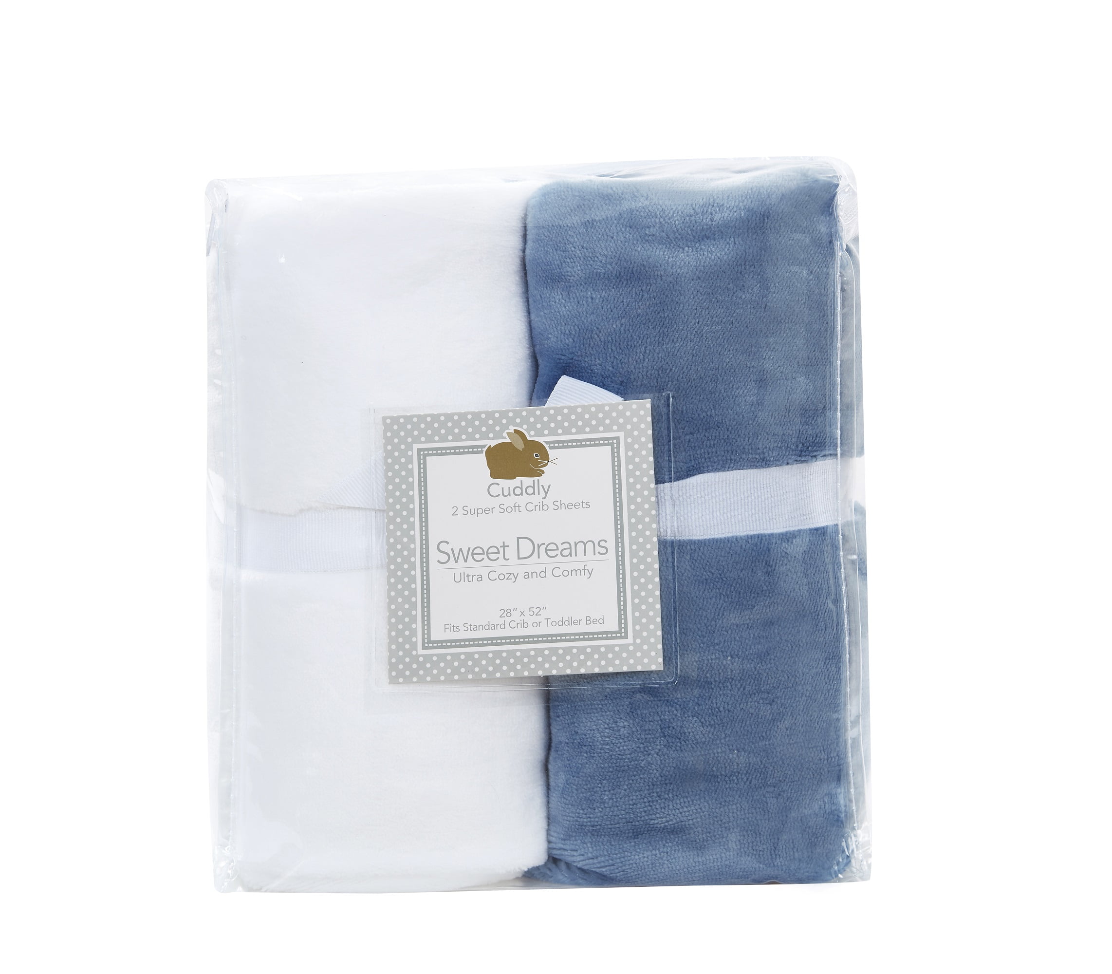 blue and white crib sheets