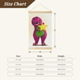 thumbnail image 3 of Barney And Friends Poster Canvas Wooden Shaft Hanging Poster Home Decor, Aesthetic Wood Frames Scroll Painting Wall Art for Living Room Bedroom Office 20"X30", 3 of 7