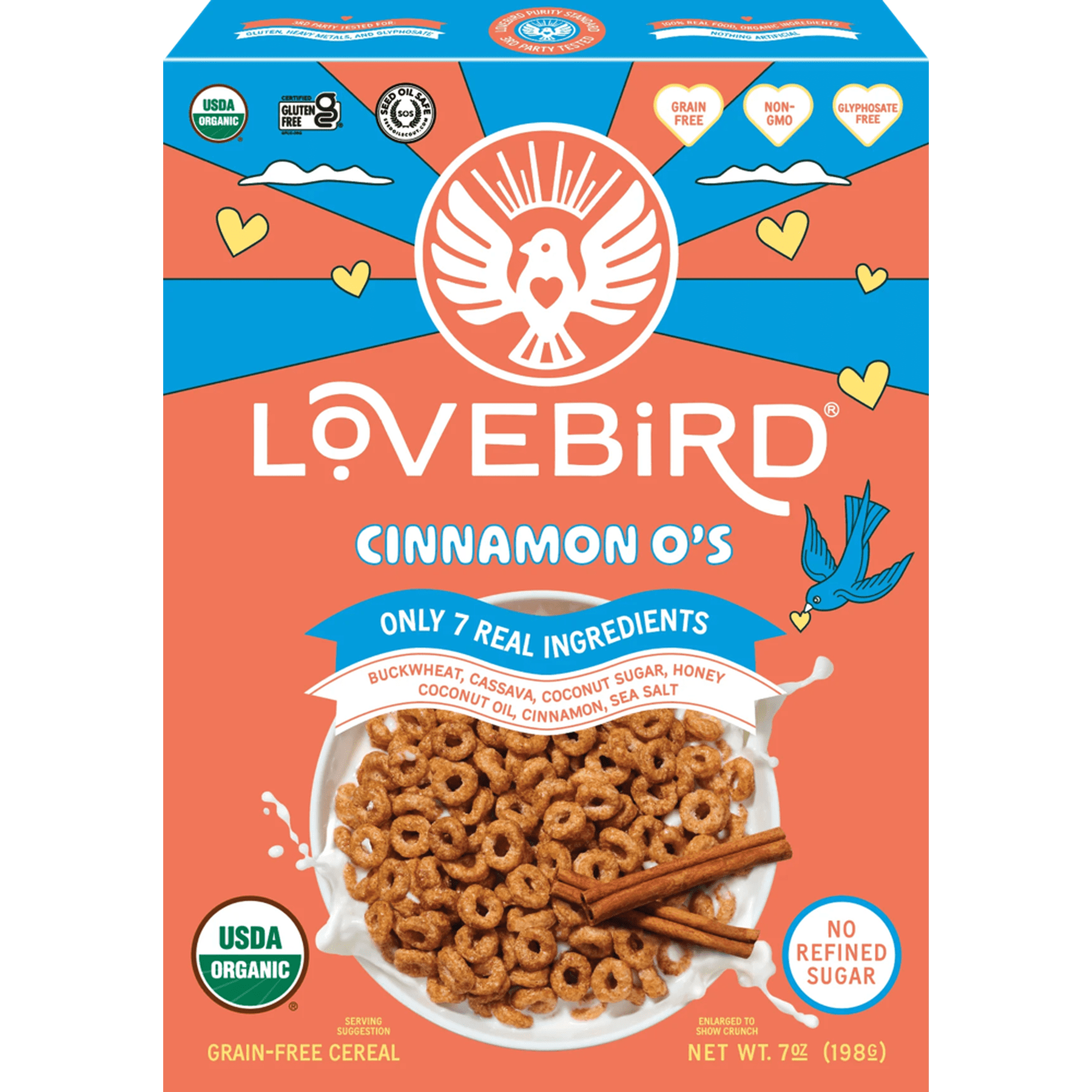 Lovebird Organic Grain Free Cereal - Cinnamon