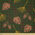 thumbnail image 2 of Ambesonne Palm Leaf Fabric by the Yard Microfiber, Earthy Colors Tropical, 1 Yard, Coral and Orange, 2 of 2