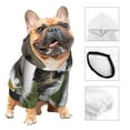 thumbnail image 3 of Goofa Daisy Guinea Pig Pattern Small Dog Sweater Hoodies Pet Grey Hooded Soft Fleece Sweatshirts with Pocket Fall Winter Puppy Cat Sweaters Warm Clothes-Large, 3 of 8