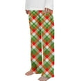 thumbnail image 2 of Pantalones largos de franela a cuadros, térmicos, casuales, de moda, para niños y niñas., 2 of 5