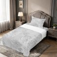 thumbnail image 5 of meiyoeat Silver Swirl Striped Twin Sheets,Modern Minimalist Artwork Bedding For Girls,3pcs1 Flat Sheet, 1 Fitted Sheet and 1 Pillowcase, 5 of 6