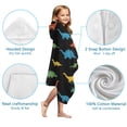 thumbnail image 7 of Colorful Dinosaurs Pattern Hooded Bath Towel，50"x30" for Ages 3 To 12 Kids, Quick Dry Lightweight Soft Microfiber Hood Beach Towel Cover Up for Kids, 7 of 7