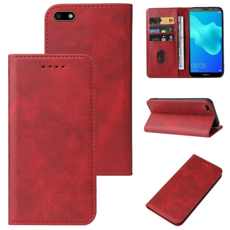 For Huawei Y5 Lite 2018 Magnetic Closure Leather Phone Case