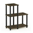 thumbnail image 2 of Furinno 18.9"W x 9.4"D x 19.5"H 3-Shelf Decorative Shelves, Columbia Walnut and Black, 2 of 6