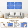 thumbnail image 3 of DOLLAR BOSS 8 Pcs Felt Cork Board Tiles, Felt Pin Board Notice Boards, Self Adhesive DIY Bulletin Board Blue Leaf Design Decoration Pin Board for Office Home Wall Decor Stickers Memos Photos Display, 3 of 9