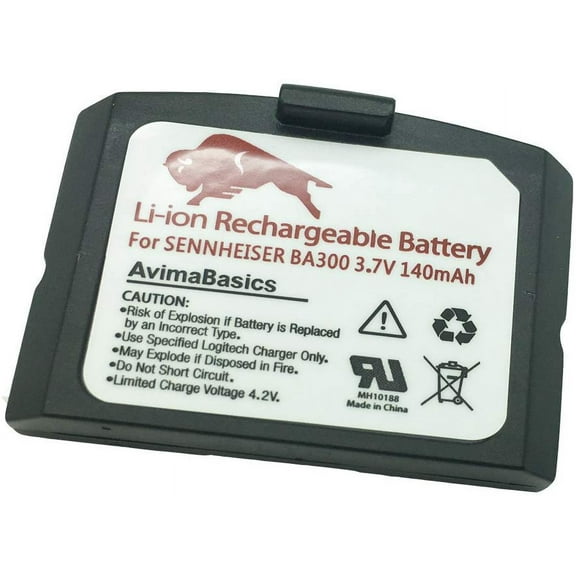 Premium Lithium Polymer Rechargeable Battery Compatible with Sennheiser BA300 Set 900, Set 840, Ri 900 (140mAh, 3.7V)