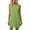 #0280-Green, variant on Mini Dresses for Women Round Neck Sleeveless Knit Dresses Minimalist Style Lightweight Breathable Textured Fabric Loose Fit A-Line Dresses Gift