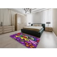 thumbnail image 4 of Ahgly Company Indoor Rectangle Patterned Rose Purple Abstract Area Rugs, 5' x 7', 4 of 6