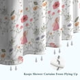 thumbnail image 6 of Floral Princess Unicorn Pattern Shower Curtain 36"x72" ,Bathroom Decorative Shower Curtains Set with 12 Hooks,Modern Waterproof Washable Shower Curtain, 6 of 6