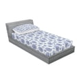 thumbnail image 3 of Ambesonne Floral Fitted Sheet & Pillow Sham Set, Chicory Flower Pattern Buds, Queen, Lavender Blue White, 3 of 3