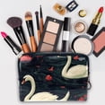 thumbnail image 3 of Swan PVCCosmetic Storage Bag with Zipper - Large Capacity Makeup Organizer and Storage Bag for Ladies and Girls - Printed Design Makeup Bags - Small Toiletry Bag for Men, 3 of 6