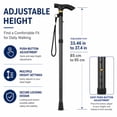 thumbnail image 5 of Folding Cane for Men & Women, Adjustable Height Lightweight Aluminum Walking Stick with Ergonomic Handle & Non-Slip Tip, Collapsible Travel Cane for Seniors, Elderly & Injured, 5 of 10