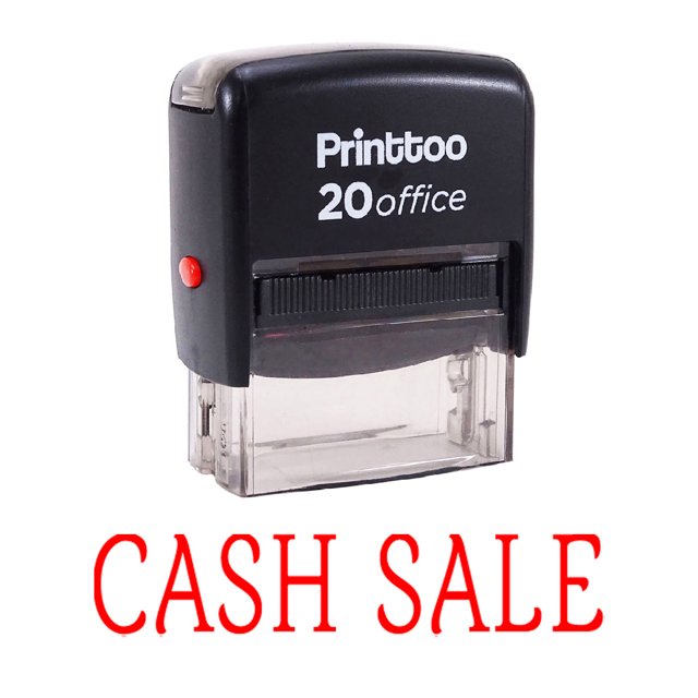 Printtoo CASH SALE Self Inking Rubber Stamp Office Stationary Custom Stamp-Red