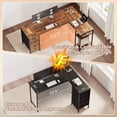 thumbnail image 2 of 63 Inch L-Shaped Desk with Fabric Drawers, Reversible Home Office & Gaming Desk with Power Outlets, USB-C, and Adjustable Storage Shelves, 2 of 9