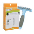 thumbnail image 2 of Orange Dual-Row Rake Pet Grooming Brush with Round-Tip Pins – Detangler & Massage Tool for Medium to Long Hair Dogs, Ergonomic Handle, Efficient Shedding Control & Deep Cleaning Comb, 2 of 6