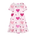 thumbnail image 5 of Cethrio Girls' Nightgowns Size 6, Loose Fit Casual Puff Sleeve Summer Kids Sleep Dresses Sleepwear Multicolor Size 6, 5 of 8