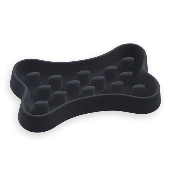 Slow Chow Bone Polypropylene Slow Feeder - Large - 6 Cups - Black