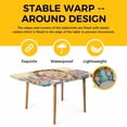 thumbnail image 4 of Easter Gnomes Table Cloths for 6 Foot Rectangle Tables, Colorful Eggs Bunny Ears Flowers Leaves Branch Patio Waterproof Elastic Fitted Tablecloths, Washable Rectangular Table Cover for Camping, 4 of 8
