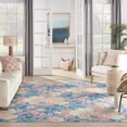 thumbnail image 3 of Nourison Sun N' Shade Indoor/Outdoor Modern Floral Blue 7'9" x 10'10" Area Rug, Easy Clean, Eco-Friendly, Bed Room, Living Room, Dining Room, Hallway, ()8' x 11'), 3 of 10