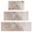 Brown Boho Line, variant on Black Geometric Triangle Diamond Pattern Kitchen Rugs Sets Of 3,Kitchen Runner Rugs Non Skid Washable,Decorative Kitchen Floor Mats for Kitchen,Sink,Laundry,17"x30" 17"x47" 17"x59"